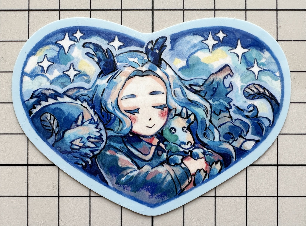 ステッカー(龍・虎・虎パフェ)