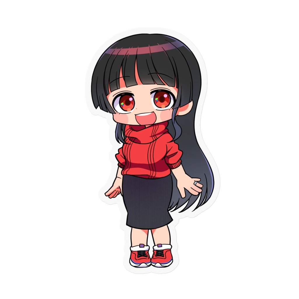 デフォルメ麻々夜ステッカー