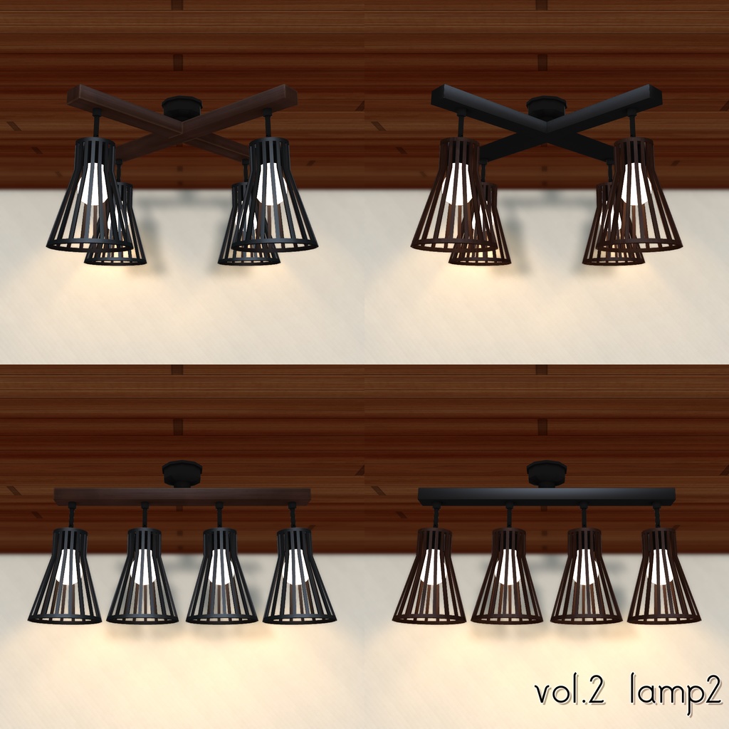 【VRChat想定】照明器具セット【Lighting equipment】