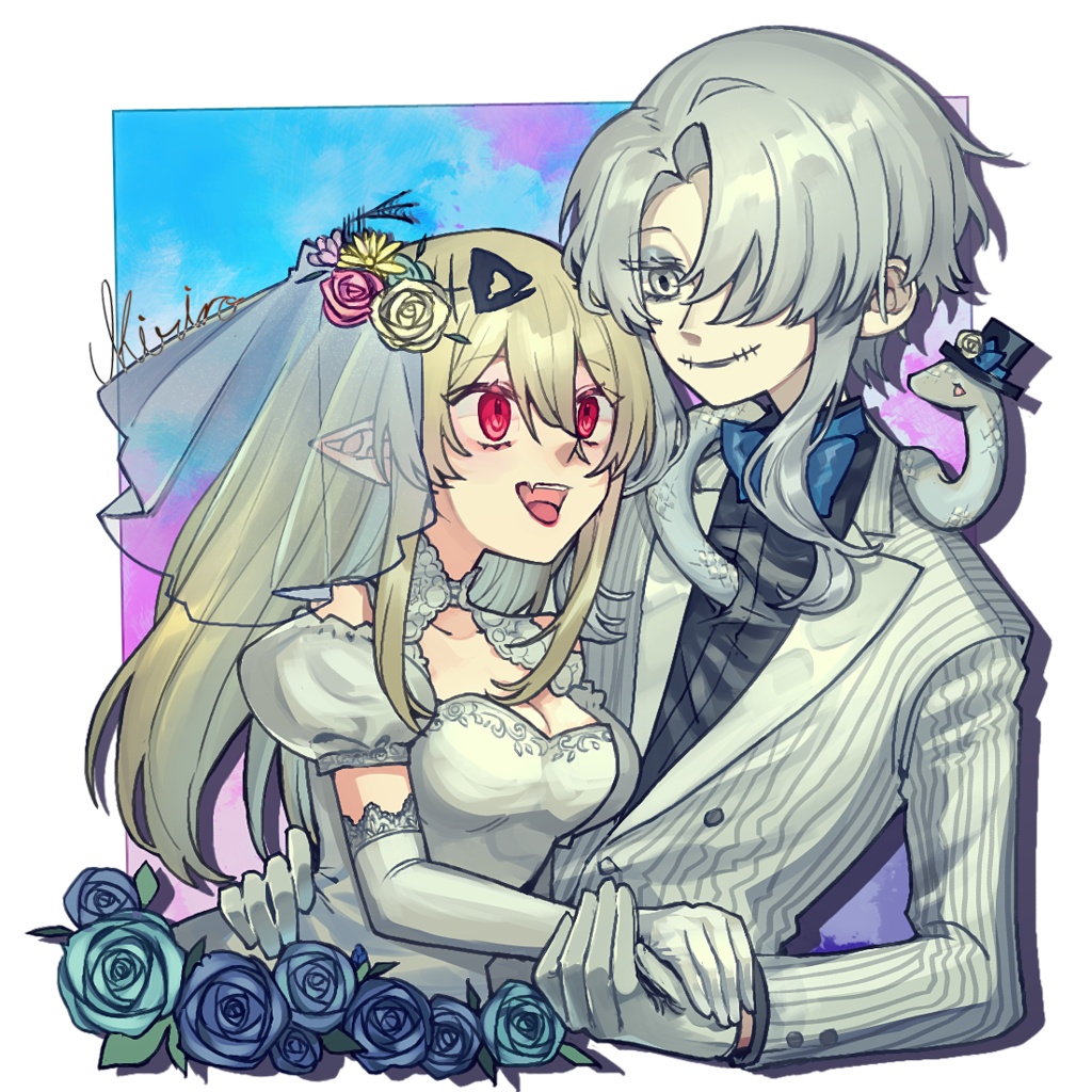 非公式 ゴースト×リリン ジューンブライドアクリルキーホルダー