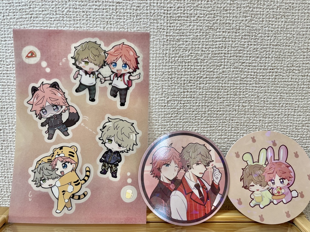 コースター2種 & シールセット【キスディノ】