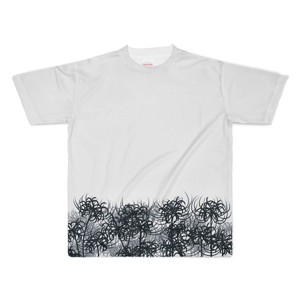 【黒】彼岸花シャツ(太幅)