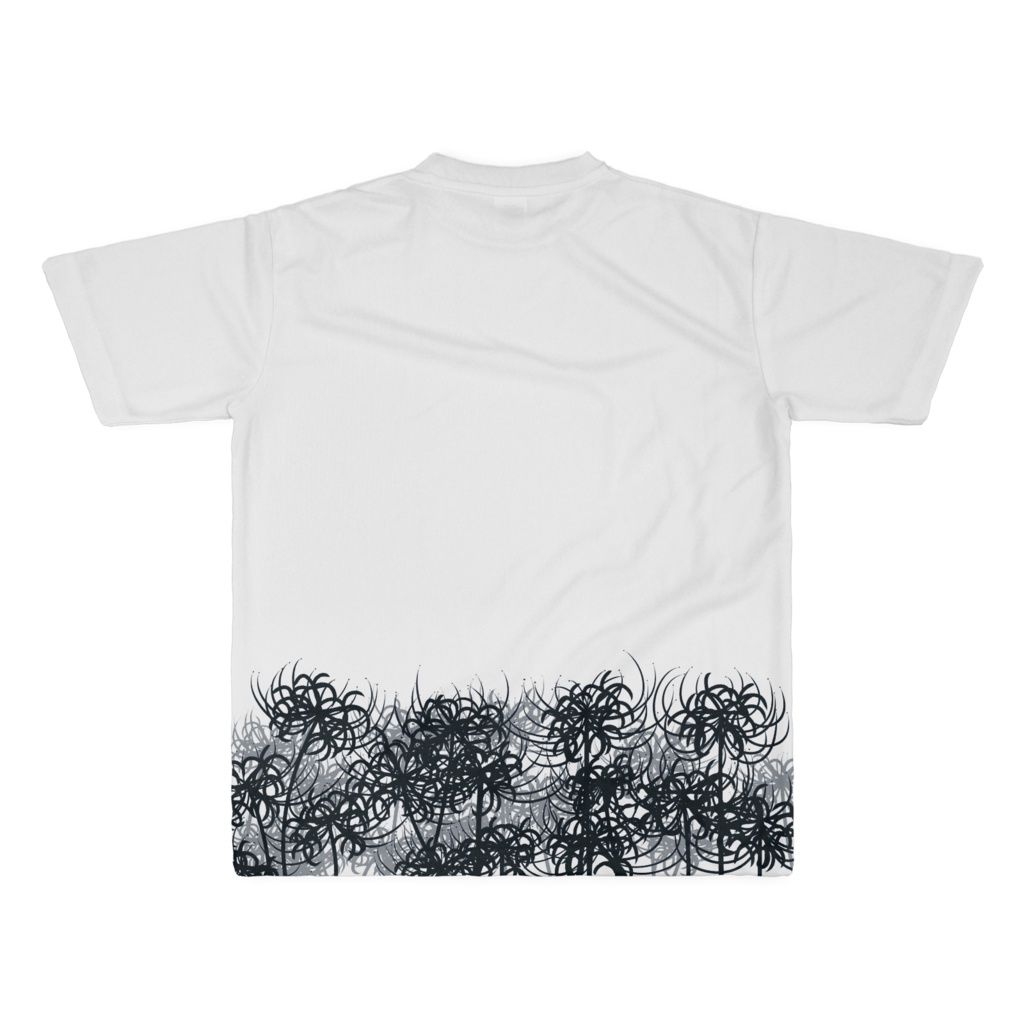 【黒】彼岸花シャツ(太幅)