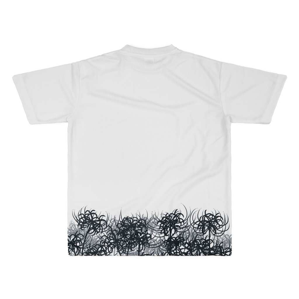 【黒】彼岸花シャツ(細幅)