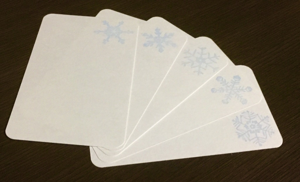 雪の結晶のカード