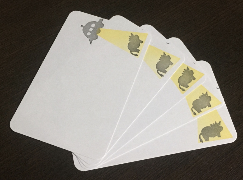 UFOに連れ去られる牛のカード