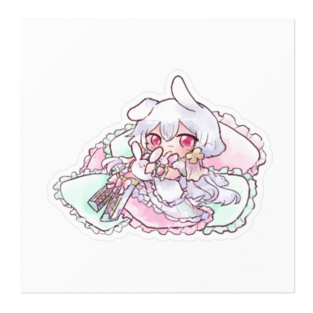 「兎乃マシロ」ステッカー