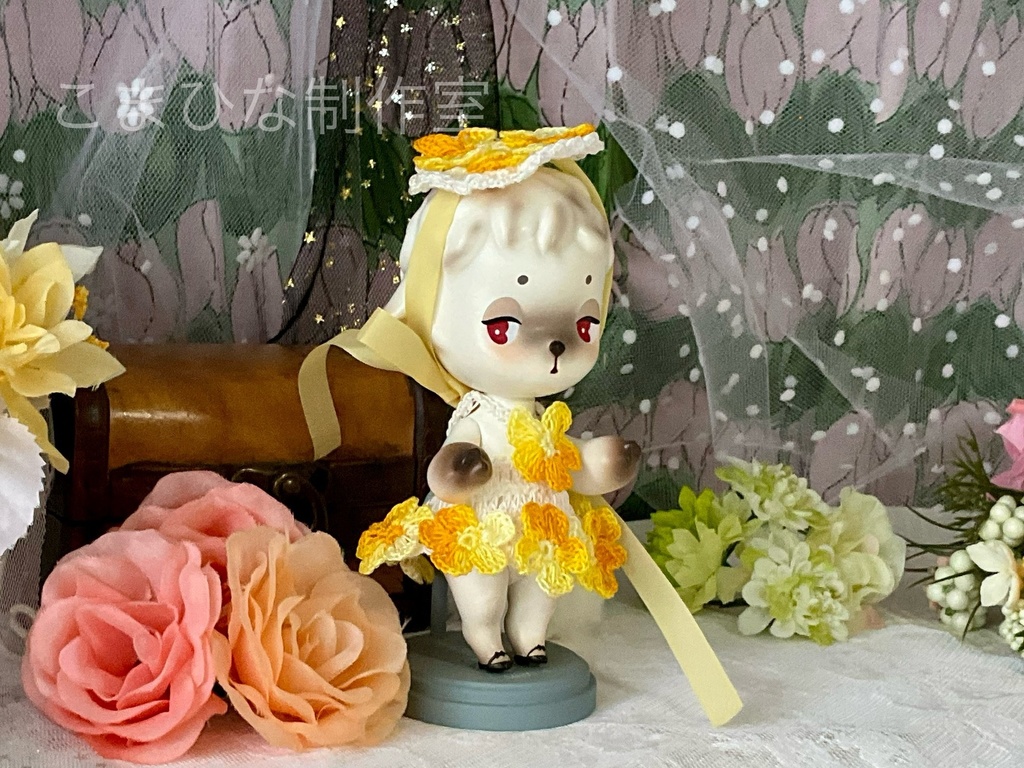 子羊ちゃんのお花のドレスセット