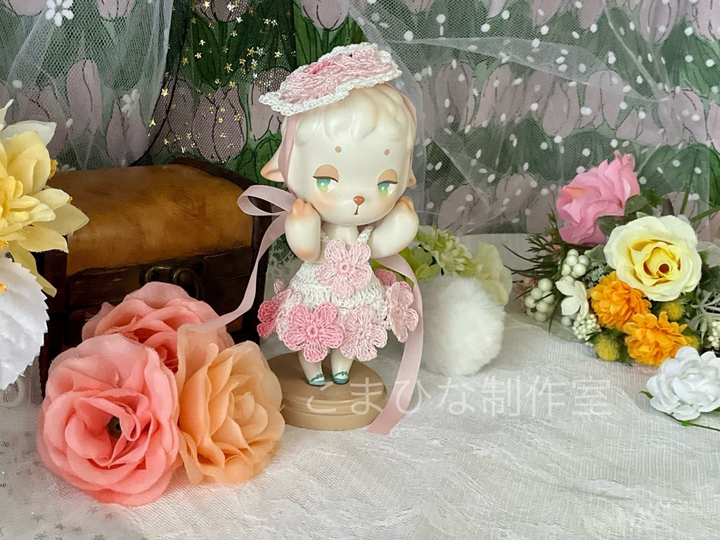 子羊ちゃんのお花のドレスセット