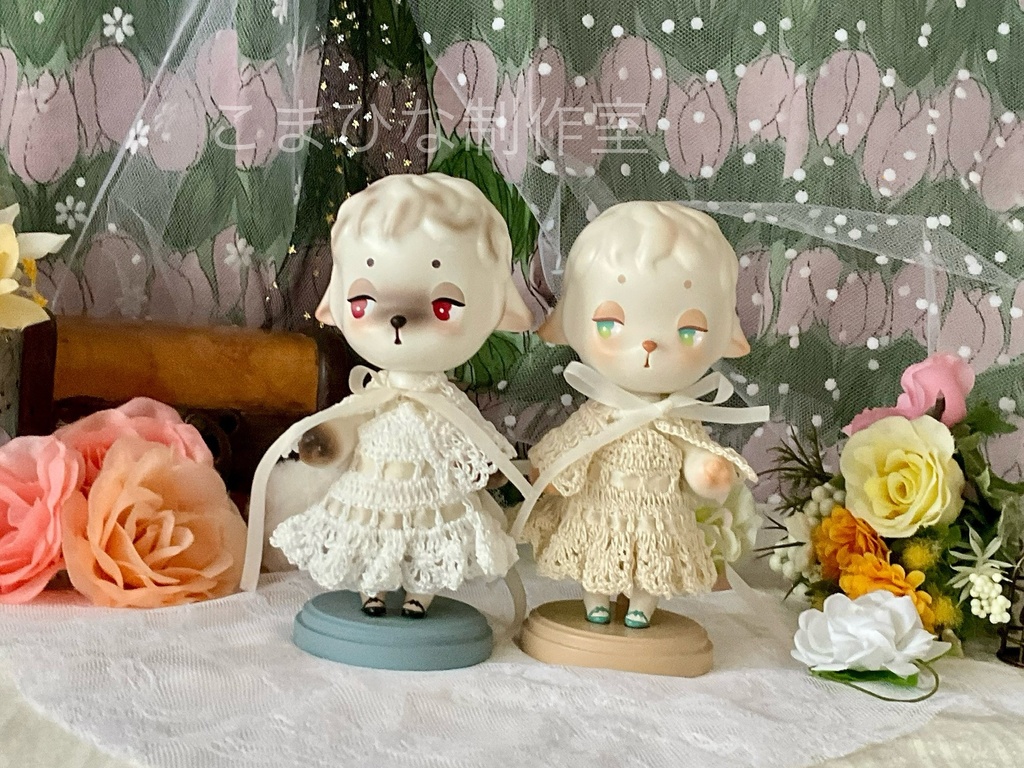 子羊ちゃんのリボンワンピースセット