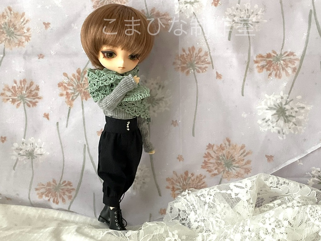 【受注】20cmサイズ向け 三角レースショール