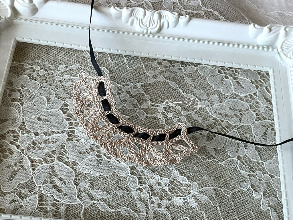 20㎝サイズドール向け レースつけ襟