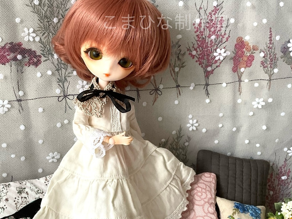 20㎝サイズドール向け レースつけ襟