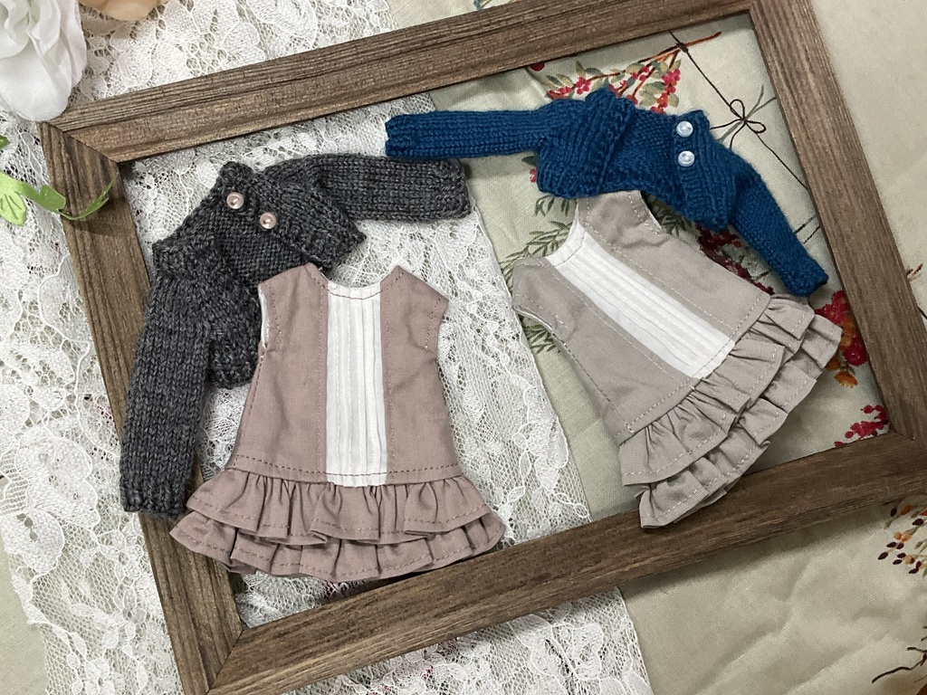 ハルモニアシリーズ向け ショートカーデ+ミニワンピースセット