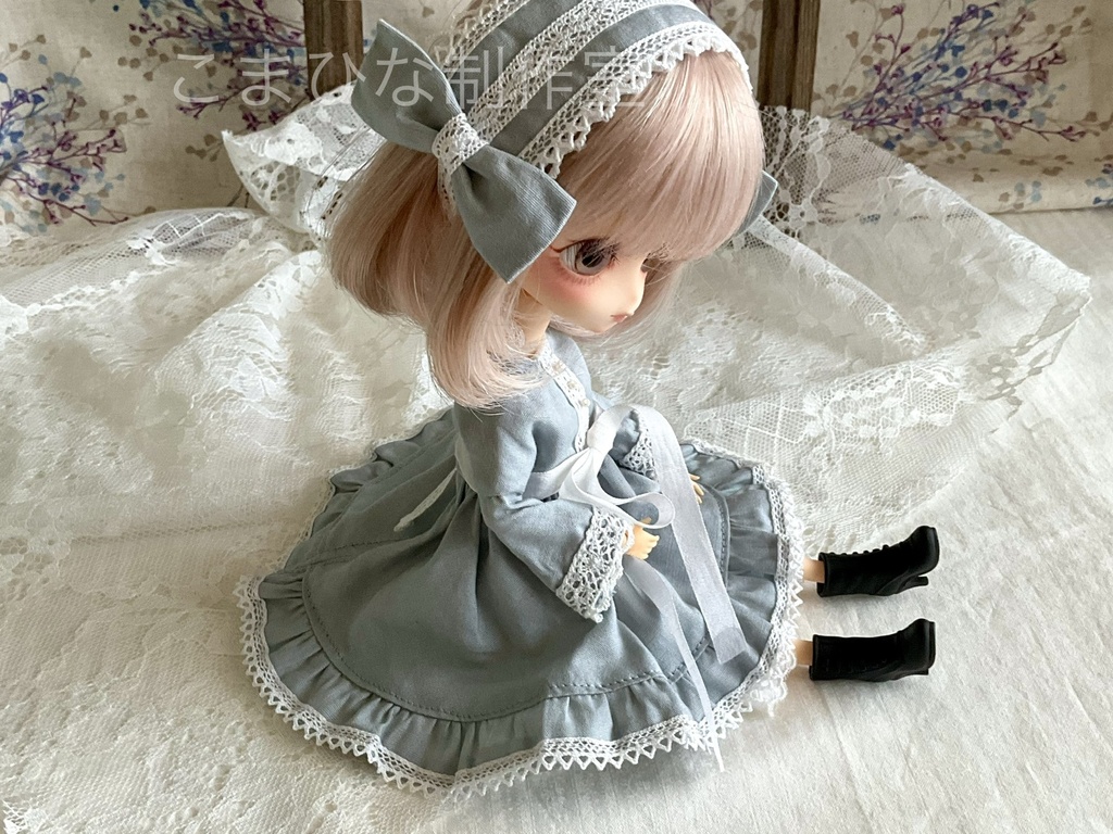 ハルモニアシリーズ向け くすみブルーワンピースセット