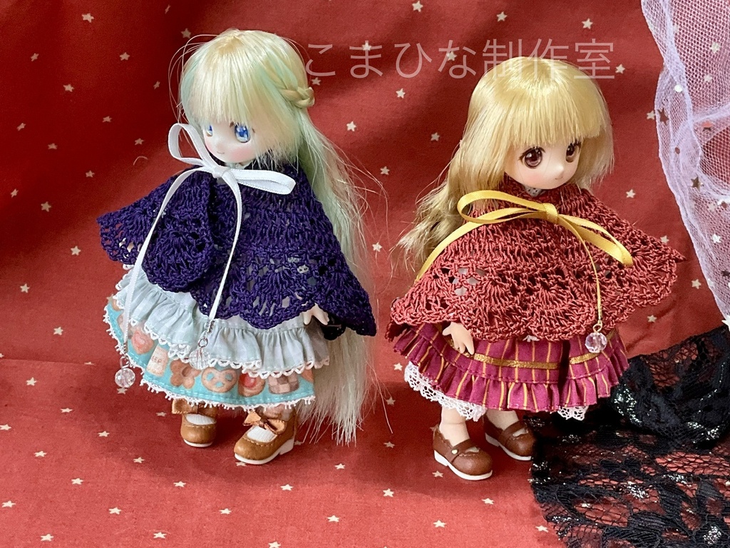 1/12サイズ〜1/6サイズ(20cm)サイズ向け　三日月ケープ