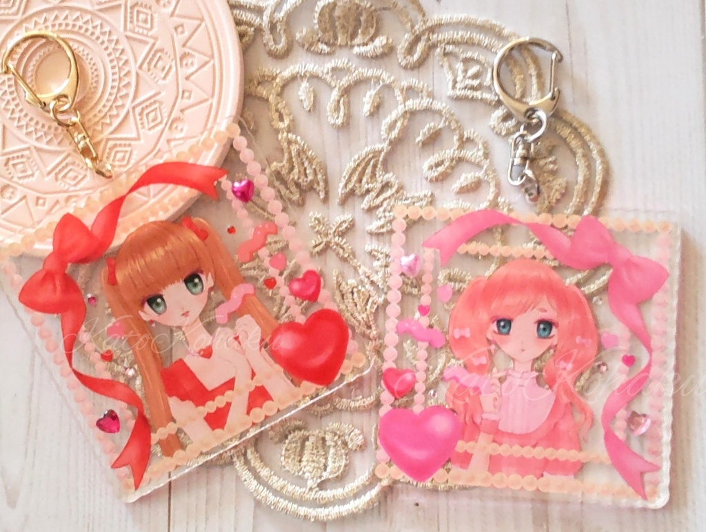 きらきらデコレーションアクリルキーホルダー