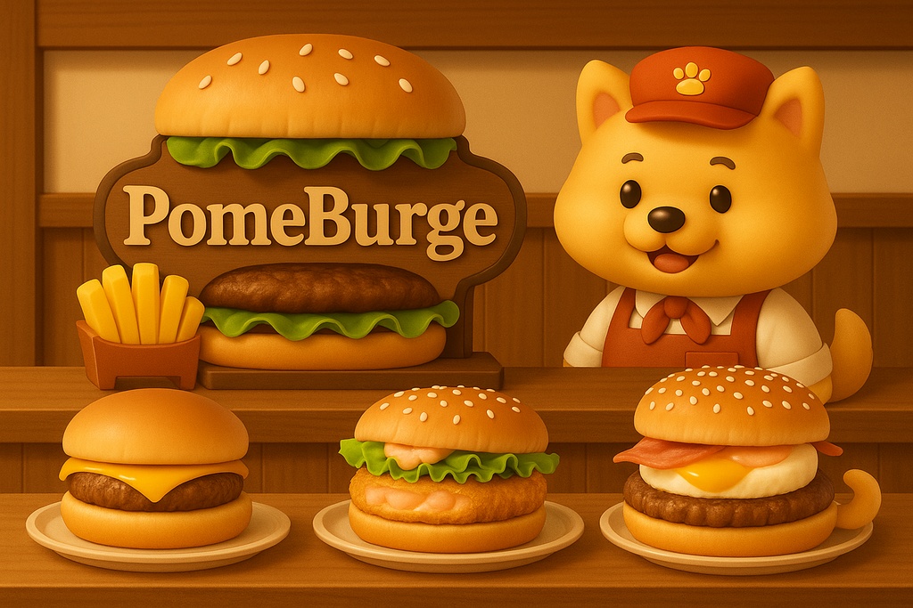 PomeBurger Vol.1｜ハンバーガーPNG素材セット / Burger PNG Clipart Set