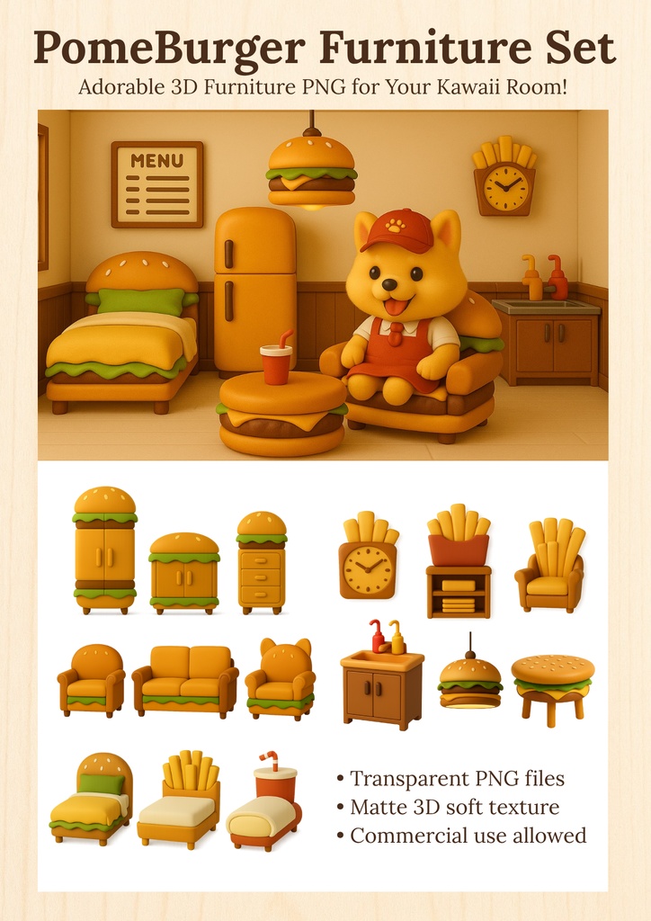 PomeBurger Vol.2|キッチン家具セット PomeBurger Vol.2|Burger Kitchen Furniture Set
