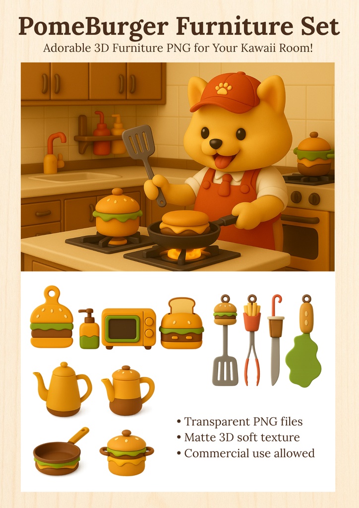 PomeBurger Vol.2|キッチン家具セット PomeBurger Vol.2|Burger Kitchen Furniture Set