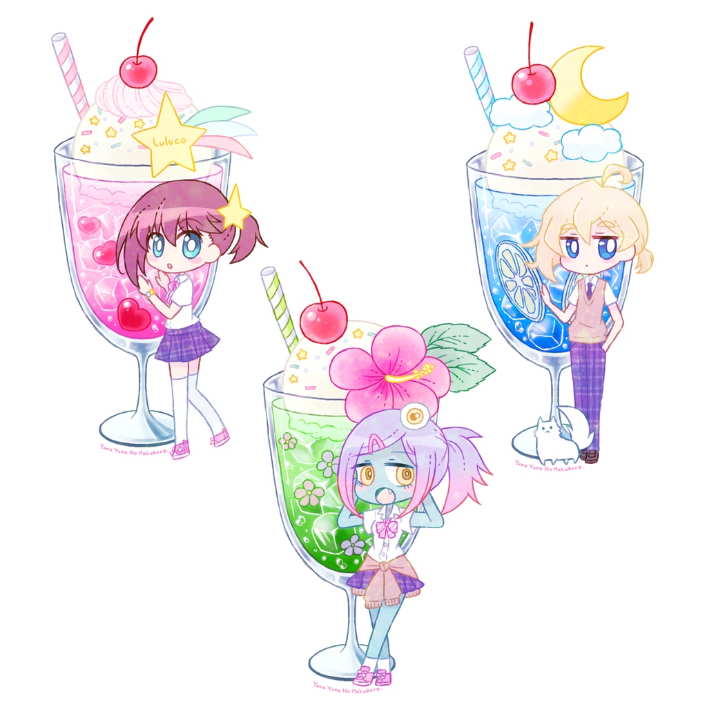 クリームソーダステッカー