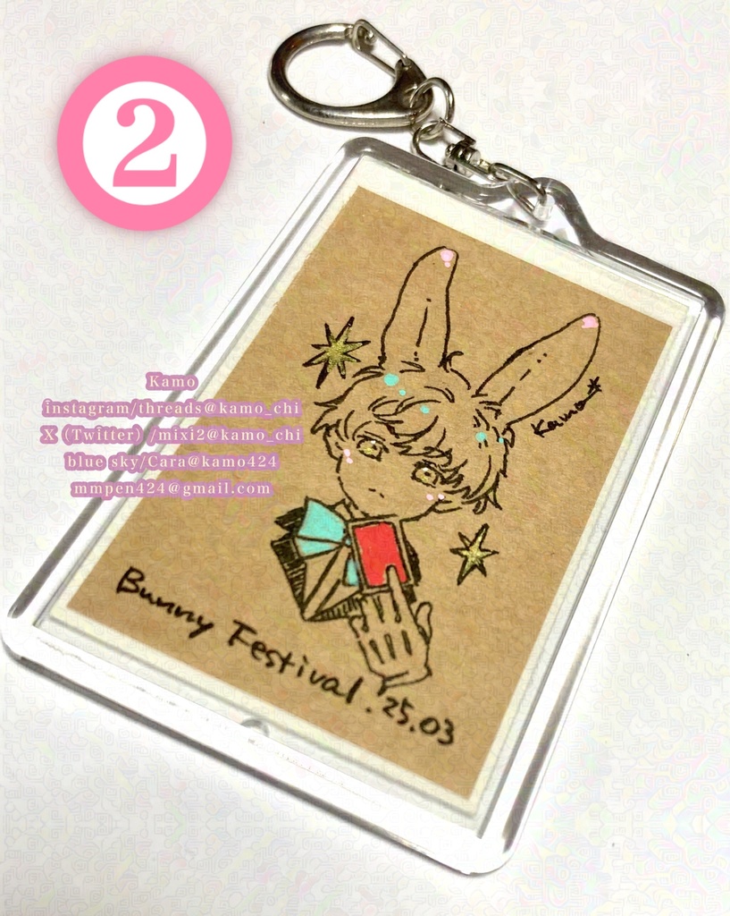 ［チェキサイズ］原画キーホルダー1500［Bunny Festival］