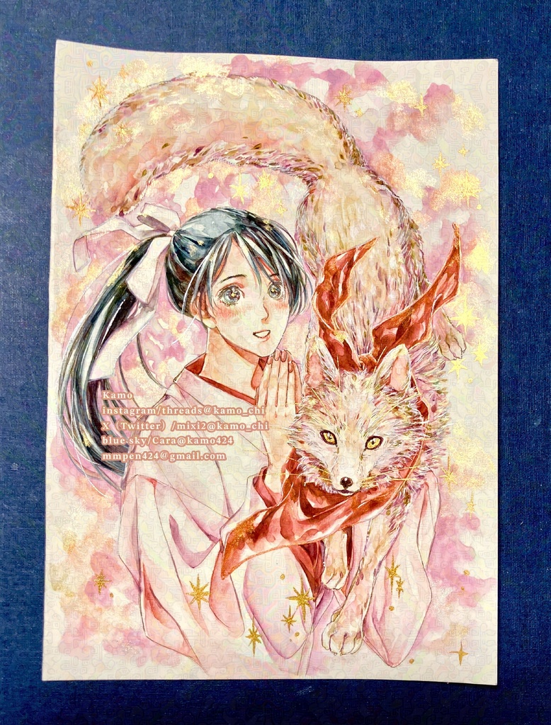 ［A5原画］御狐様と巫女さん2026年1月16日［フレーム無］