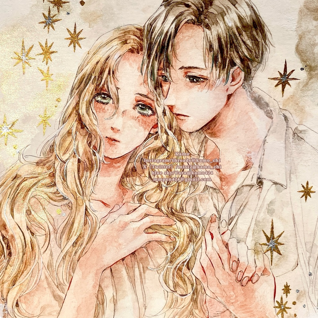 ［フレームレス原画］白夜［約15cm×14.5cm］