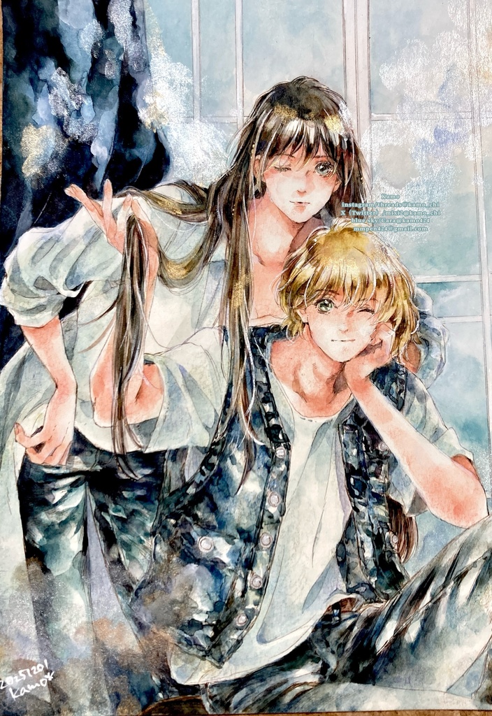 ［A5原画］開幕のあお［フレームなし］