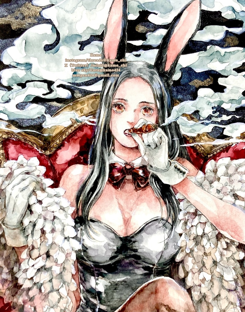 ［A5原画］Cigar Girl［フレームなし］