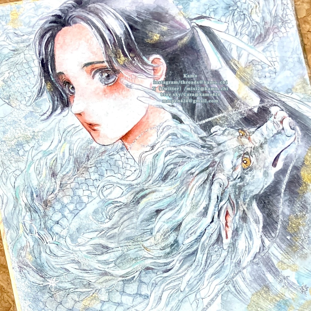 ［寸松庵色紙］白龍様と巫女さん2026年4月1日巳の日