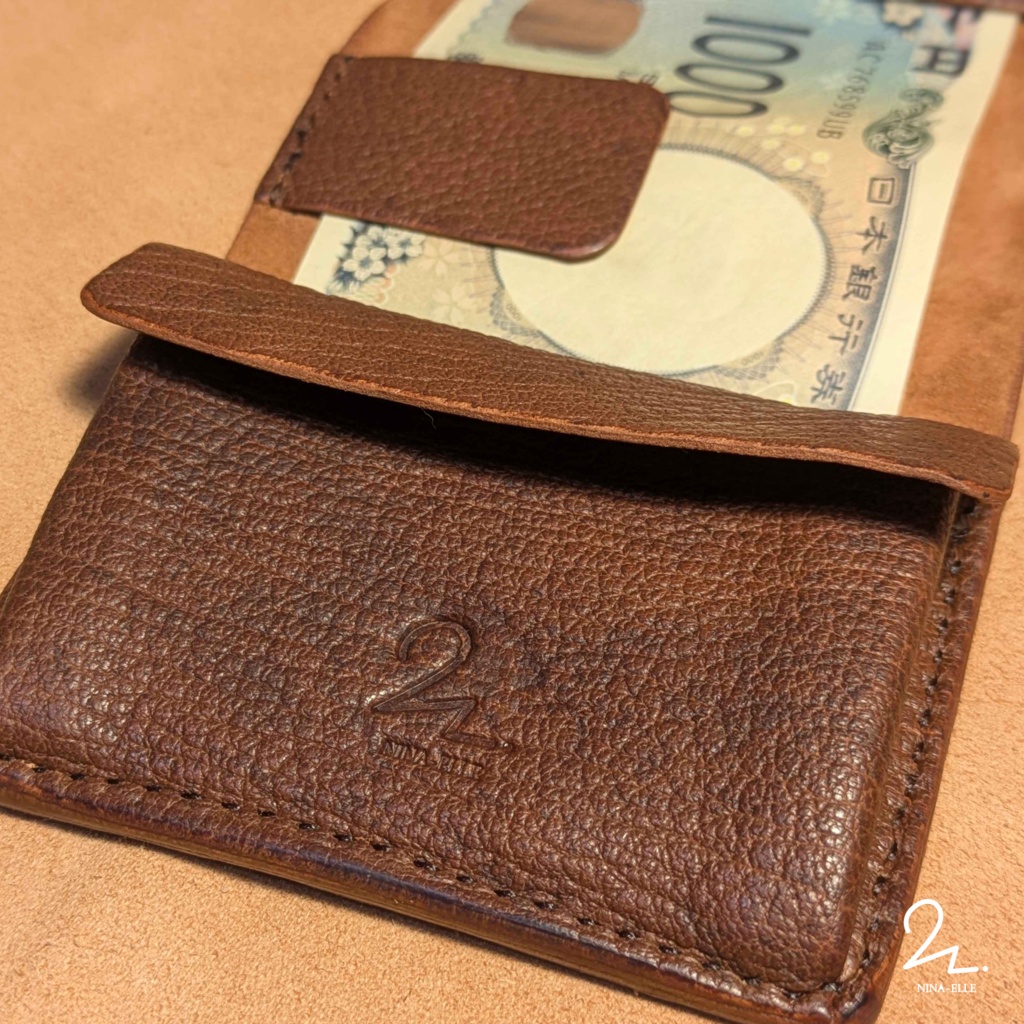 【えるちのレザクラ】冒険者のミニ財布【Wild Leather】