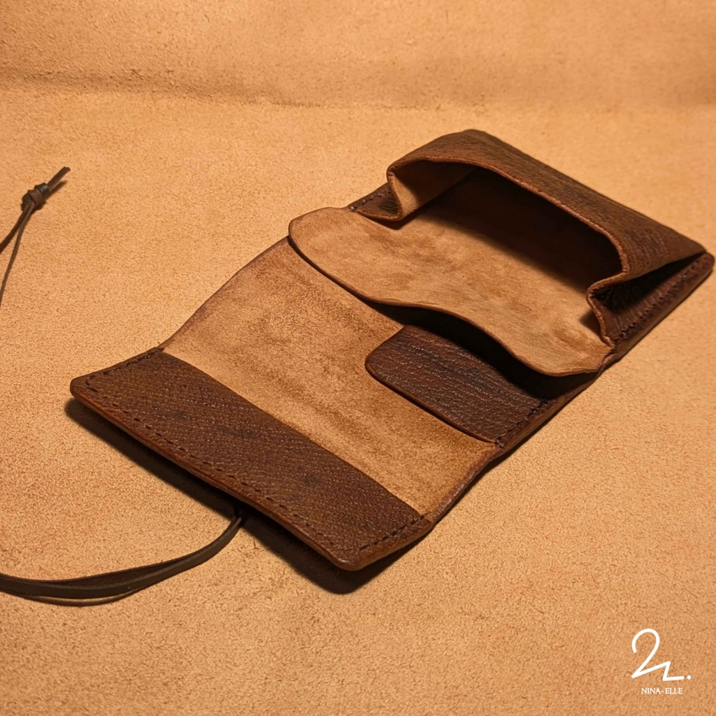 【えるちのレザクラ】冒険者のミニ財布【Wild Leather *Irregular】