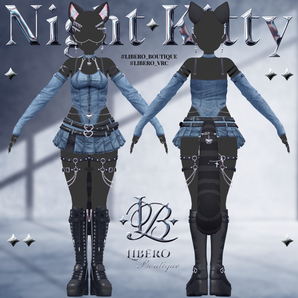 【8アバター対応】🌙Night Kitty🐈⬛