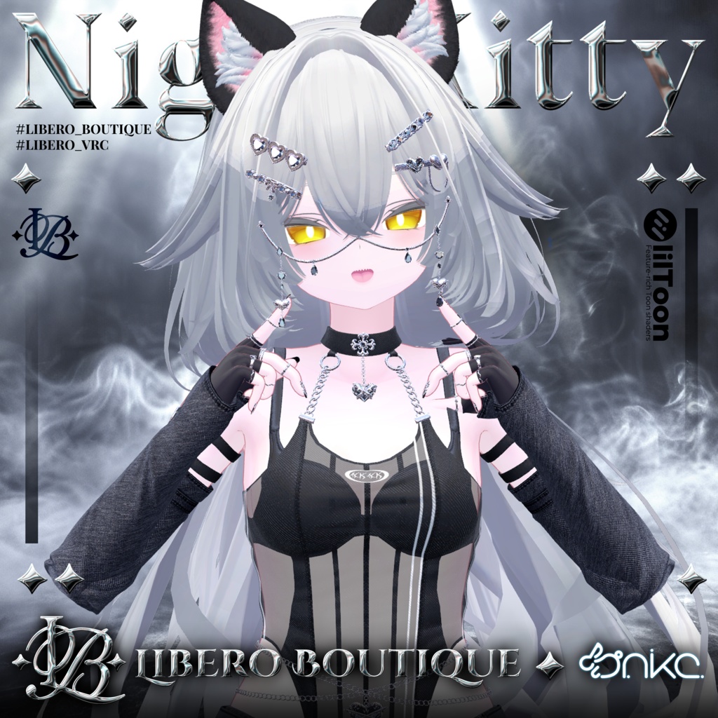 【8アバター対応】🌙Night Kitty🐈⬛