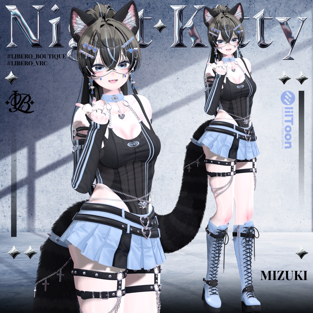 【8アバター対応】🌙Night Kitty🐈⬛