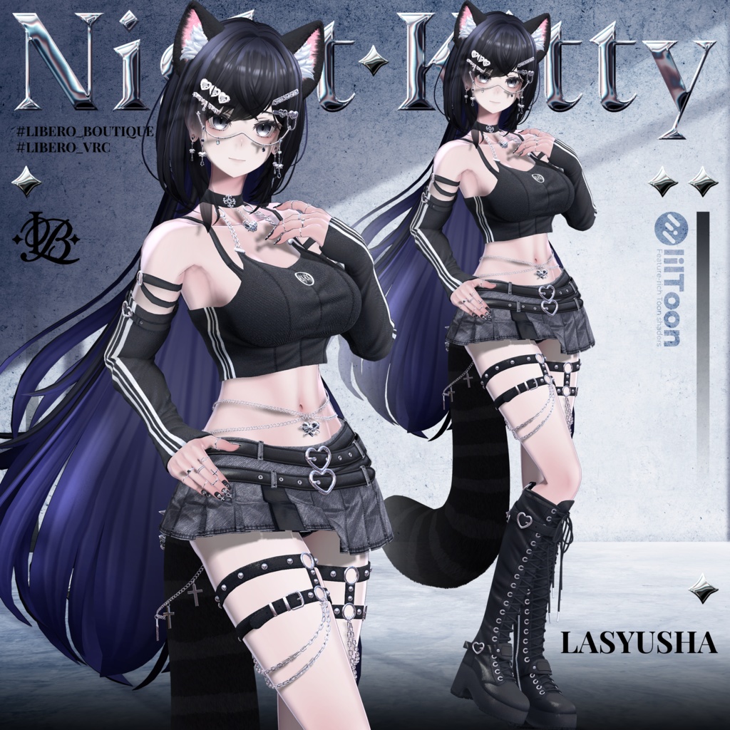 【8アバター対応】🌙Night Kitty🐈⬛