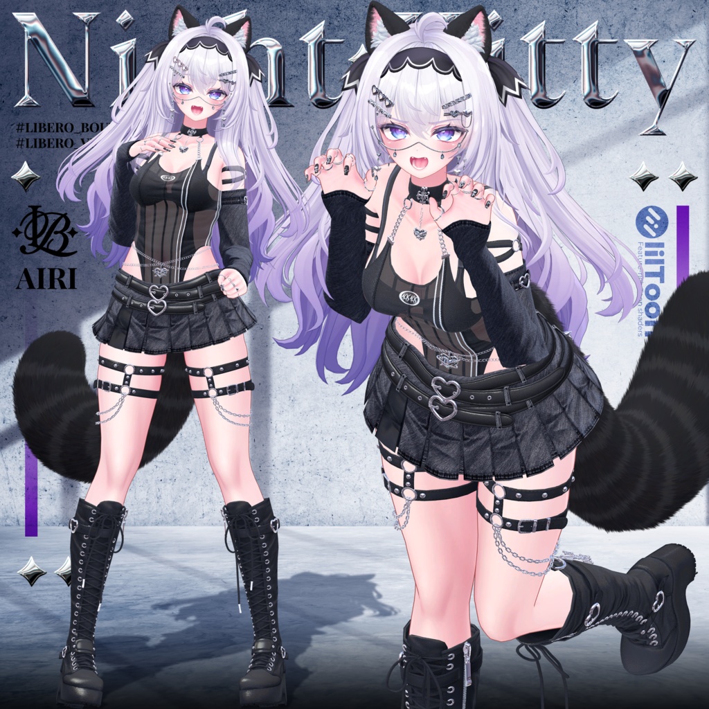 【8アバター対応】🌙Night Kitty🐈⬛