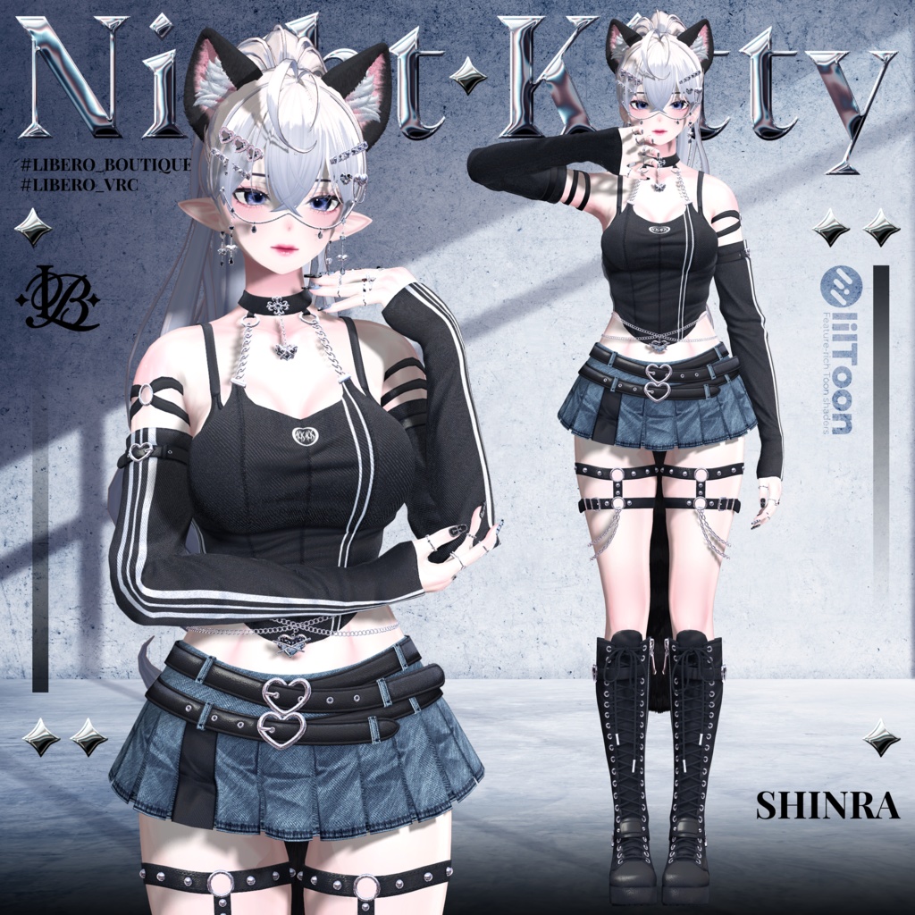 【8アバター対応】🌙Night Kitty🐈⬛