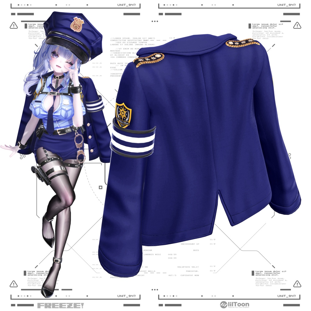 【24アバター対応】⛓️🚨『Chained UP : FREEZE !』 👮♀ #Libero_Boutique