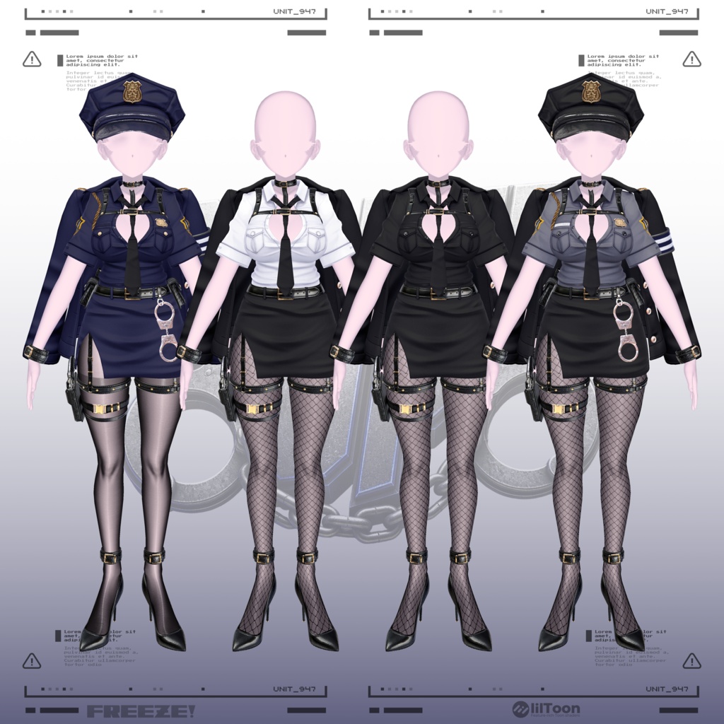 【24アバター対応】⛓️🚨『Chained UP : FREEZE !』 👮♀ #Libero_Boutique