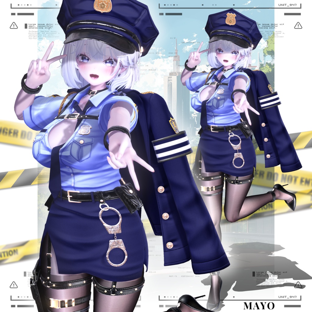 【24アバター対応】⛓️🚨『Chained UP : FREEZE !』 👮♀ #Libero_Boutique