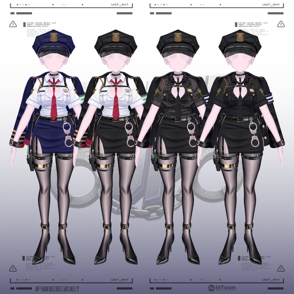 【24アバター対応】⛓️🚨『Chained UP : FREEZE !』 👮♀ #Libero_Boutique