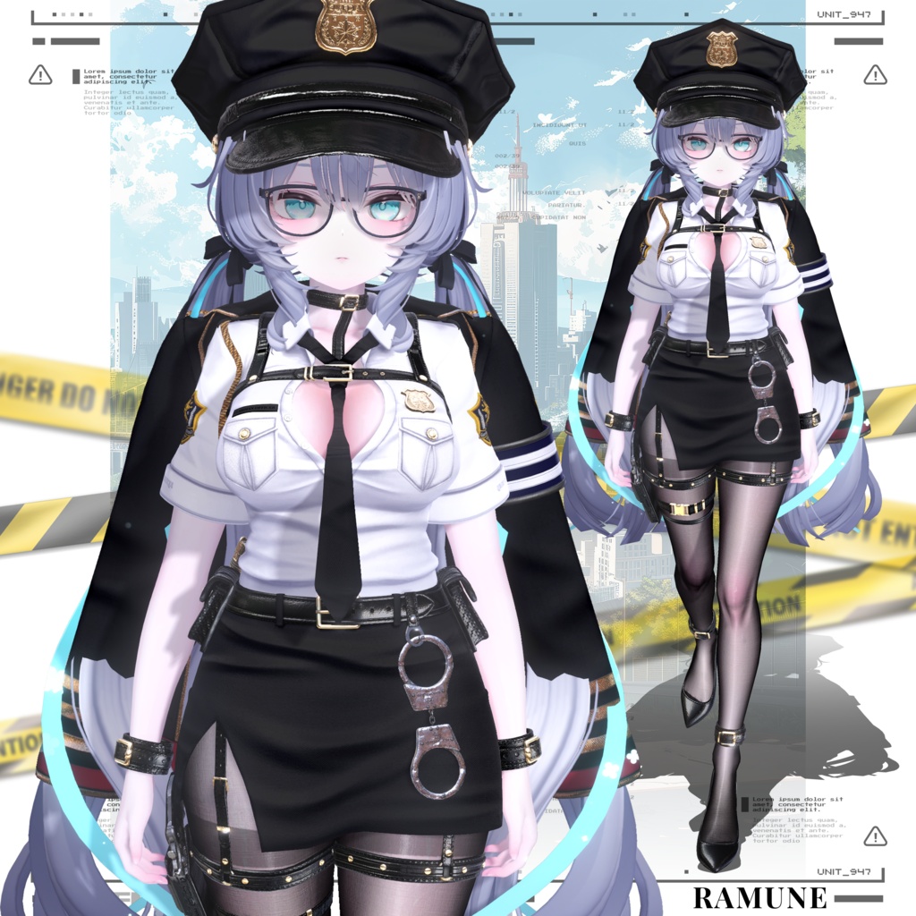 【24アバター対応】⛓️🚨『Chained UP : FREEZE !』 👮♀ #Libero_Boutique