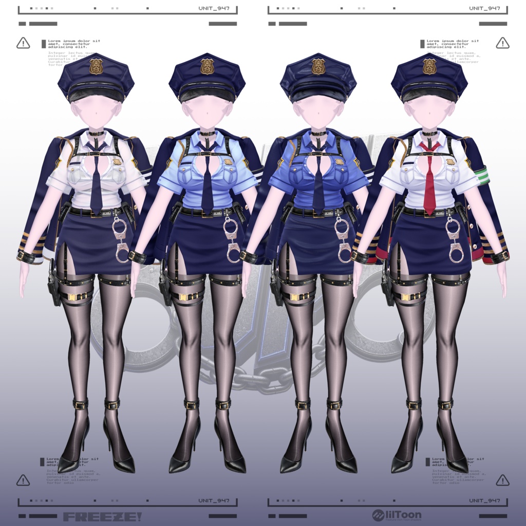 【24アバター対応】⛓️🚨『Chained UP : FREEZE !』 👮♀ #Libero_Boutique