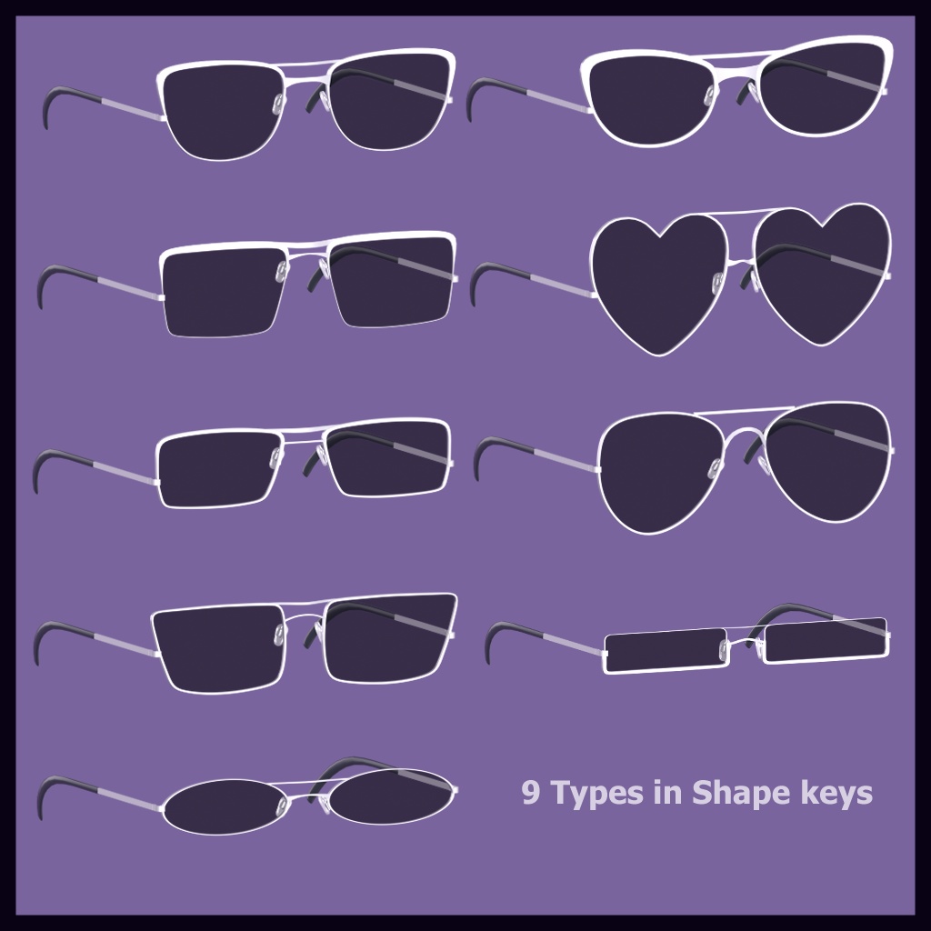 Shape Key Glasses/シェイプキーメガネ