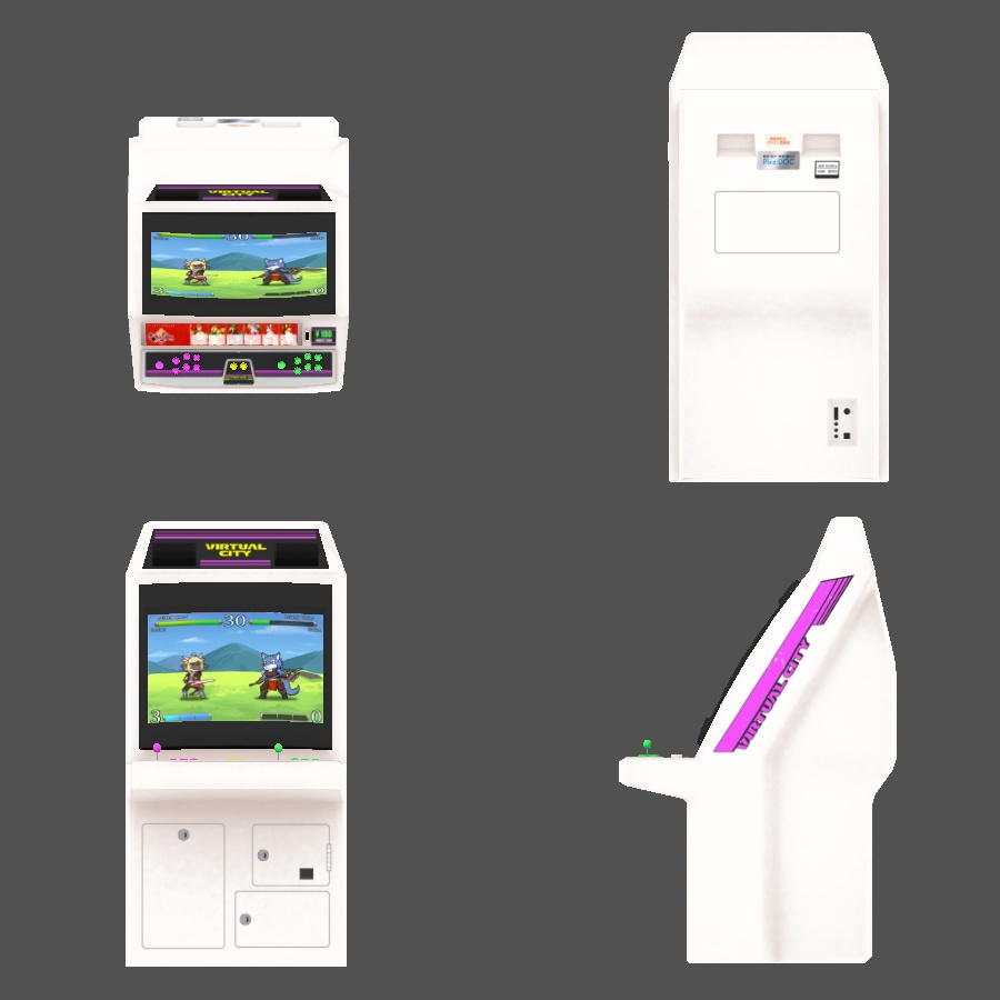 【3Dモデル】90年代風アーケード筐体