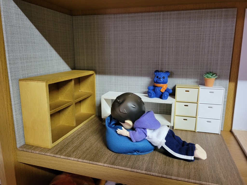 本棚に入るドール部屋用壁と床