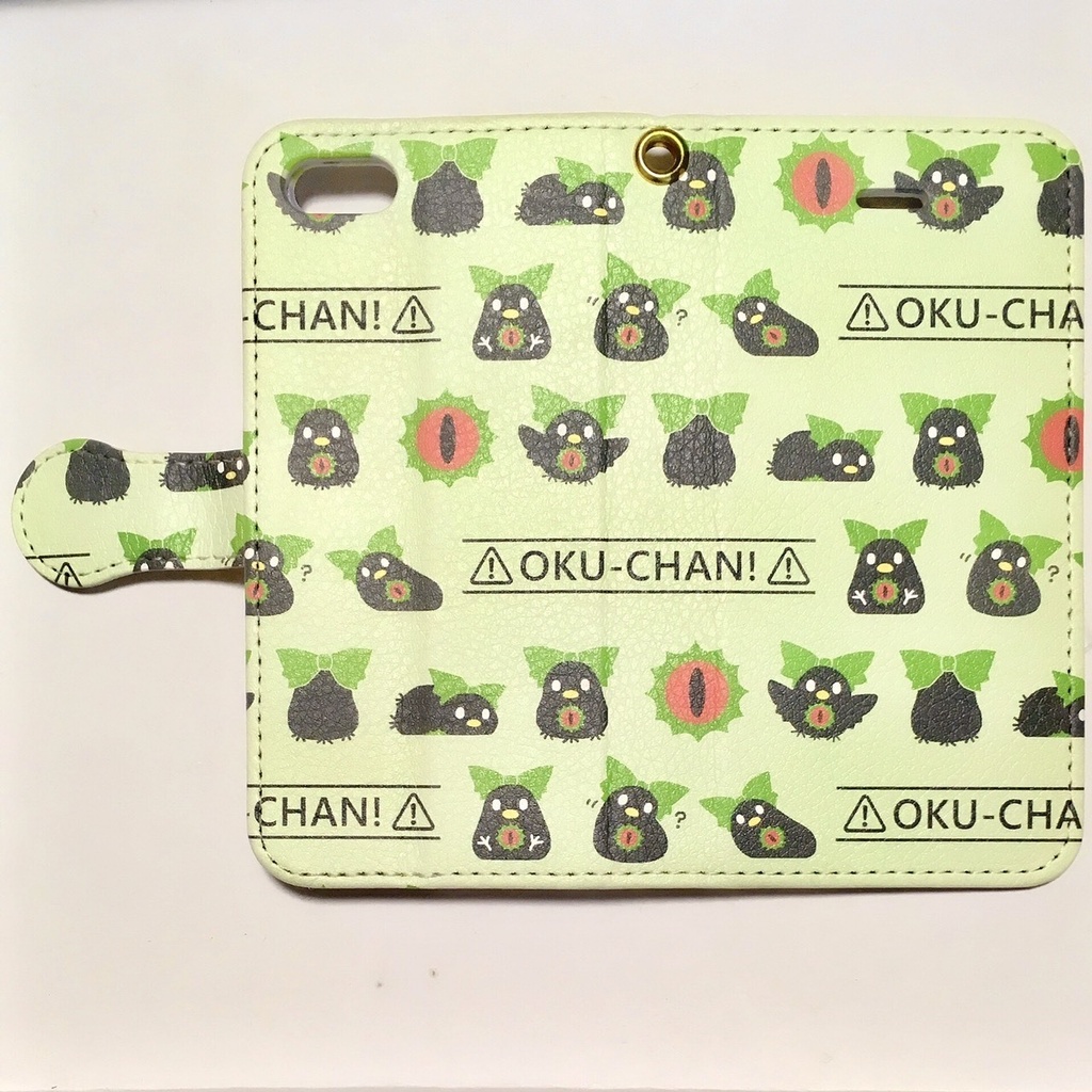 【受注生産】おくうちゃん 手帳型スマホケース(総柄)