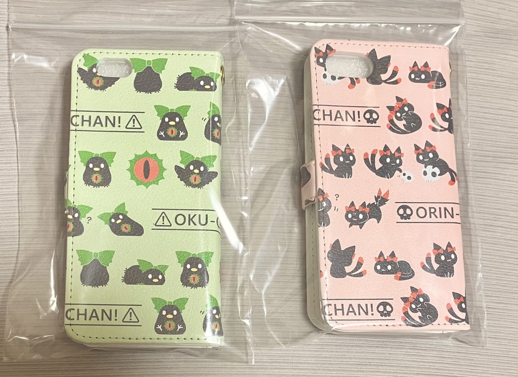 【受注生産】おりんちゃん 手帳型スマホケース(総柄)